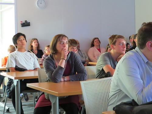 People in lecture audience