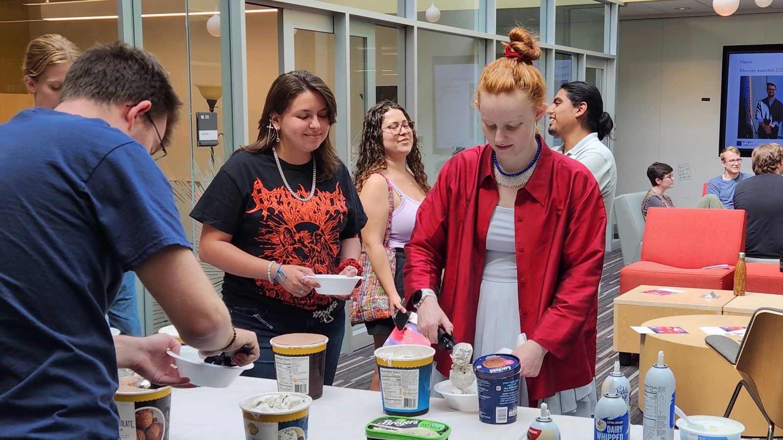 people getting ice cream and laughing