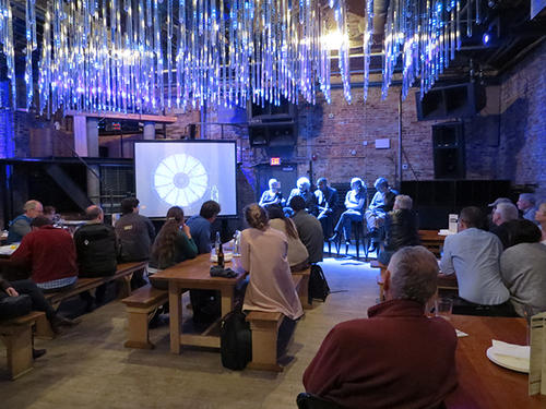 panel and audience