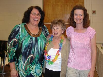 Karen DeFelice, Mary Anne Schulz, and Paula Farnsworth at her retirement party