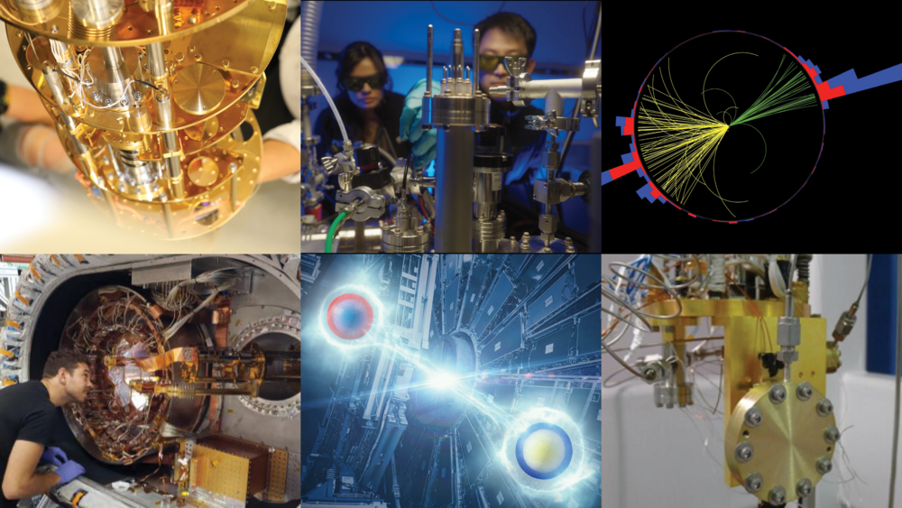 collage of quantum science experiments at Wright Lab.