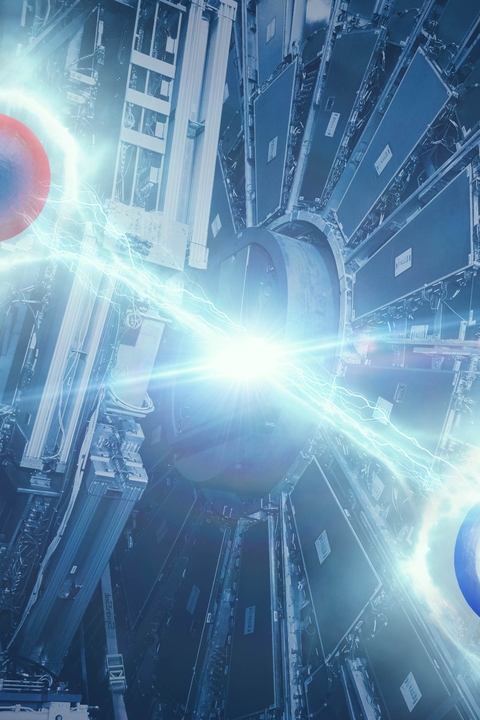 Visualization of quantum computing in ATLAS.