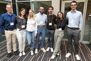 7 students from ONAOSI program posing at Wright Lab.