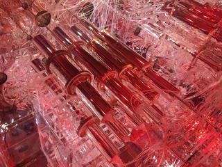 COSINE crystals in the detector