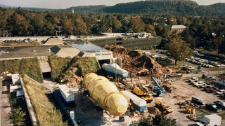 Yale MP-1 ESTU upgrade showing tank exchange outside of bunker.