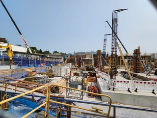 Yale Wright Lab construction site.