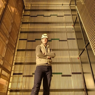 Tyler Stokes inside experiment.